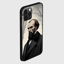Чехол для iPhone 12 Pro Достоевский зимняя аллея, цвет: 3D-черный — фото 2