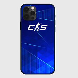 Чехол для iPhone 12 Pro Counter-Strike 2 blue poly, цвет: 3D-черный