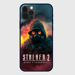 Чехол для iPhone 12 Pro Stalker 2 горящий завод, цвет: 3D-черный