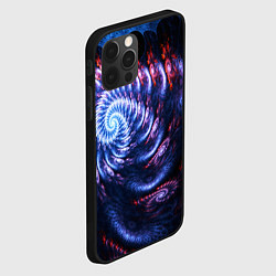 Чехол для iPhone 12 Pro Оптический фрактальный узор текстура, цвет: 3D-черный — фото 2