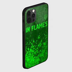 Чехол для iPhone 12 Pro In Flames - green gradient посередине, цвет: 3D-черный — фото 2