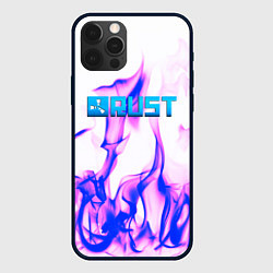 Чехол для iPhone 12 Pro RUST game neon steel, цвет: 3D-черный