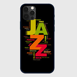 Чехол для iPhone 12 Pro Джазовые стили и жанры, цвет: 3D-черный
