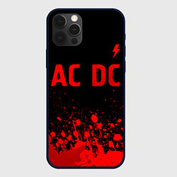 Чехол для iPhone 12 Pro AC DC - red gradient посередине, цвет: 3D-черный