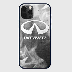 Чехол для iPhone 12 Pro Infiniti - grey gradient, цвет: 3D-черный