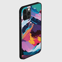 Чехол для iPhone 12 Pro Горы краски, цвет: 3D-черный — фото 2