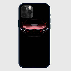 Чехол для iPhone 12 Pro BMW i8 in the dark, цвет: 3D-черный