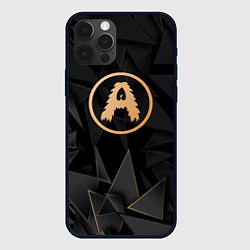 Чехол для iPhone 12 Pro Aerosmith golden poly, цвет: 3D-черный