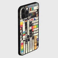 Чехол для iPhone 12 Pro Видеокассеты vhs, цвет: 3D-черный — фото 2