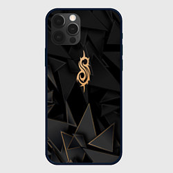 Чехол для iPhone 12 Pro Slipknot golden poly, цвет: 3D-черный