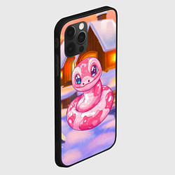 Чехол для iPhone 12 Pro Милая розовая змейка, цвет: 3D-черный — фото 2