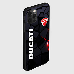 Чехол для iPhone 12 Pro Ducati - плиты с эффектом свечения, цвет: 3D-черный — фото 2