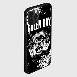 Чехол для iPhone 12 Pro Green Day рок пес, цвет: 3D-черный — фото 2