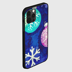 Чехол для iPhone 12 Pro Новогодний узор, цвет: 3D-черный — фото 2