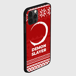 Чехол для iPhone 12 Pro Новогодний Demon Slayer, цвет: 3D-черный — фото 2