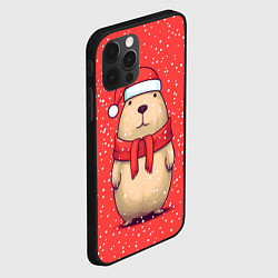 Чехол для iPhone 12 Pro Милая рождественская капибапра, цвет: 3D-черный — фото 2