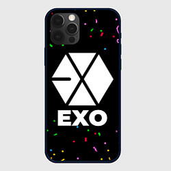 Чехол для iPhone 12 Pro Exo конфети, цвет: 3D-черный