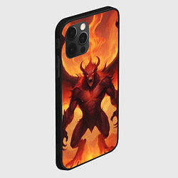 Чехол для iPhone 12 Pro Огненный монстр, цвет: 3D-черный — фото 2