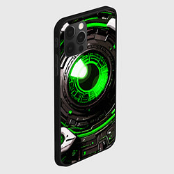 Чехол для iPhone 12 Pro Зелёная сфера киберпанк, цвет: 3D-черный — фото 2