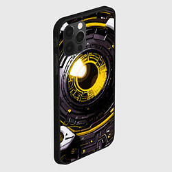 Чехол для iPhone 12 Pro Жёлтая сфера киберпанк, цвет: 3D-черный — фото 2