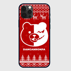 Чехол для iPhone 12 Pro Новогодний Danganronpa с оленями, цвет: 3D-черный