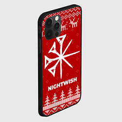 Чехол для iPhone 12 Pro Новогодний Nightwish с оленями, цвет: 3D-черный — фото 2