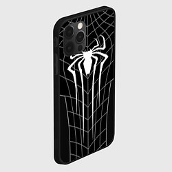 Чехол для iPhone 12 Pro Черный костюм Человека паука, цвет: 3D-черный — фото 2