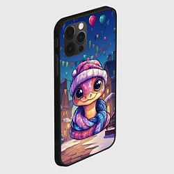 Чехол для iPhone 12 Pro Змейка и новогодняя ночь 2025, цвет: 3D-черный — фото 2