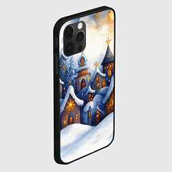 Чехол для iPhone 12 Pro Снежный новогодний городок, цвет: 3D-черный — фото 2