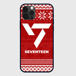Чехол для iPhone 12 Pro Новогодний Seventeen, цвет: 3D-черный