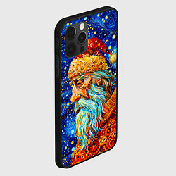 Чехол для iPhone 12 Pro Santa Claus: pop-art-brut-nouveau pointillism, цвет: 3D-черный — фото 2