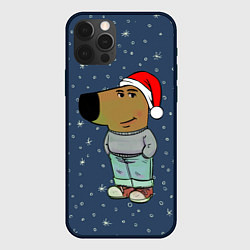 Чехол для iPhone 12 Pro Новогодний чиловый парень, цвет: 3D-черный