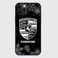 Чехол для iPhone 12 Pro Снежный Porsche, цвет: 3D-черный
