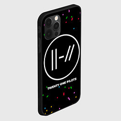 Чехол для iPhone 12 Pro Twenty One Pilots конфети, цвет: 3D-черный — фото 2