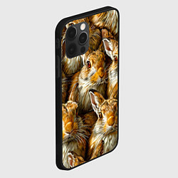 Чехол для iPhone 12 Pro Зайцы, цвет: 3D-черный — фото 2