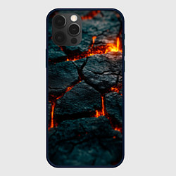Чехол для iPhone 12 Pro Скала и лава, цвет: 3D-черный