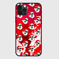 Чехол для iPhone 12 Pro Funny Santa clown Art in blood, цвет: 3D-черный