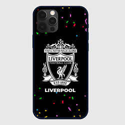 Чехол для iPhone 12 Pro Liverpool конфети, цвет: 3D-черный