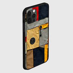 Чехол для iPhone 12 Pro Ретро пэчворк, цвет: 3D-черный — фото 2