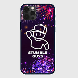 Чехол для iPhone 12 Pro Праздничный Stumble Guys, цвет: 3D-черный