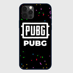 Чехол для iPhone 12 Pro PUBG конфети, цвет: 3D-черный