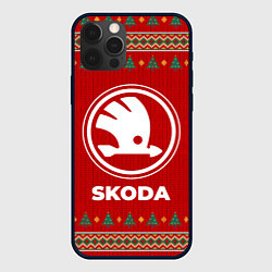 Чехол для iPhone 12 Pro Skoda new year, цвет: 3D-черный