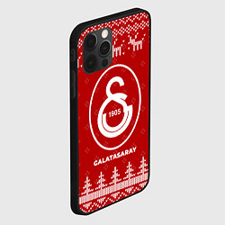 Чехол для iPhone 12 Pro Новогодний Galatasaray с оленями, цвет: 3D-черный — фото 2