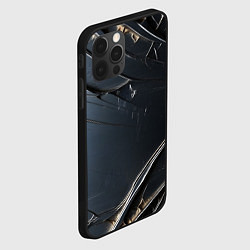 Чехол для iPhone 12 Pro Чёрный металл, цвет: 3D-черный — фото 2