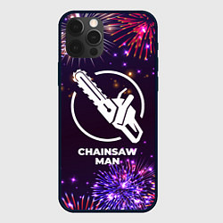 Чехол для iPhone 12 Pro Праздничный Chainsaw Man, цвет: 3D-черный