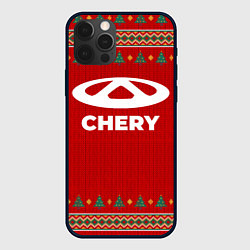 Чехол для iPhone 12 Pro Chery new year, цвет: 3D-черный