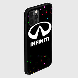 Чехол для iPhone 12 Pro Infiniti конфети, цвет: 3D-черный — фото 2