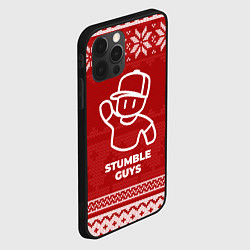 Чехол для iPhone 12 Pro Новогодний Stumble Guys, цвет: 3D-черный — фото 2