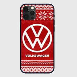 Чехол для iPhone 12 Pro Новогодний Volkswagen, цвет: 3D-черный