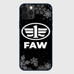 Чехол для iPhone 12 Pro Снежный FAW, цвет: 3D-черный